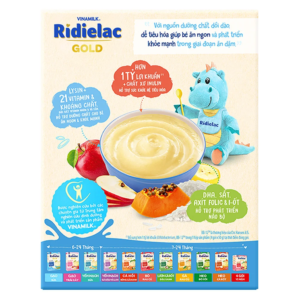  Bột ăn dặm Ridielac Gold 3 Vị Ngọt HG 200g