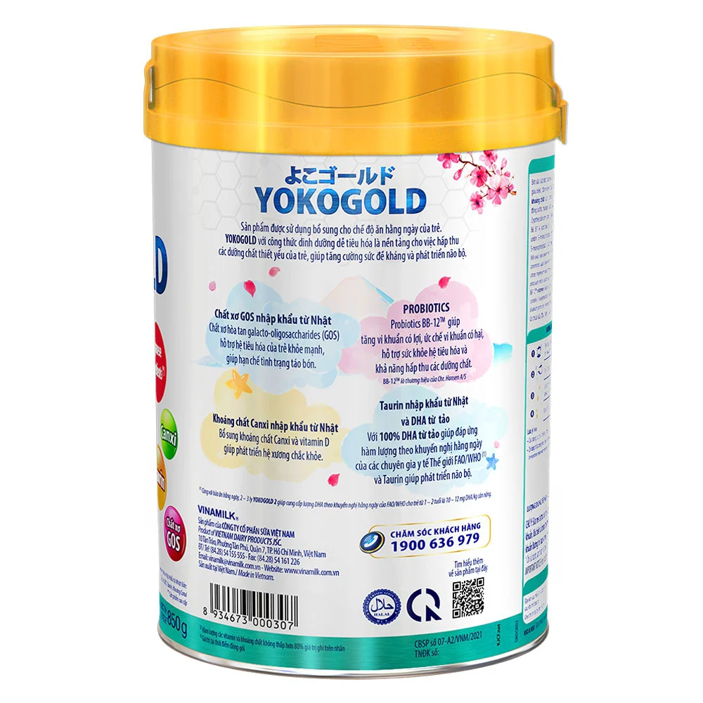 Sữa Vinamilk Yoko Gold 2 850g (1-2 tuổi)
