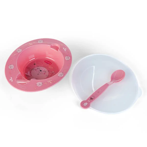 Chén ăn kèm muỗng ConCung Good (hồng)