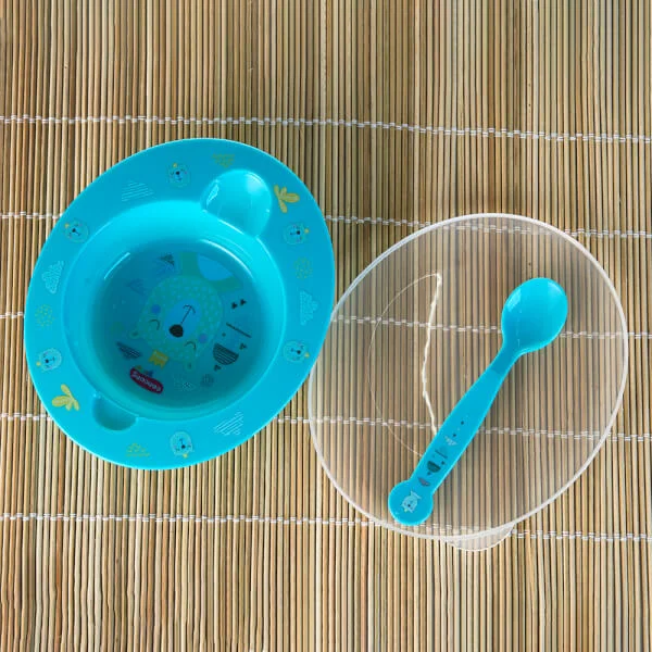 Chén ăn kèm muỗng ConCung Good (xanh dương)