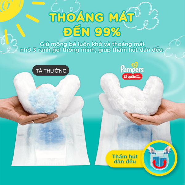 Combo 2 gói Bỉm tã quần Pampers giữ dáng size L 54 miếng (9-14kg) (giao ngẫu nhiên)