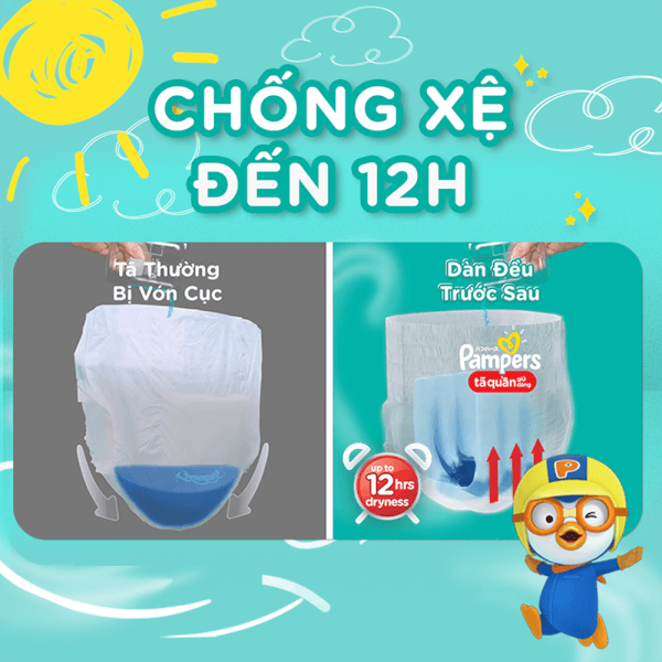 Combo 2 gói Bỉm tã quần Pampers giữ dáng size L 54 miếng (9-14kg) (giao ngẫu nhiên)