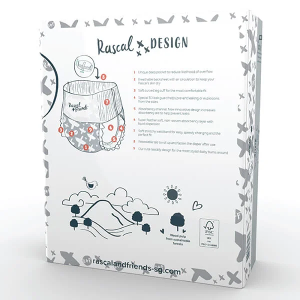 Combo 3 Tã quần Rascal Friends (M, 6-11kg, 58 miếng)