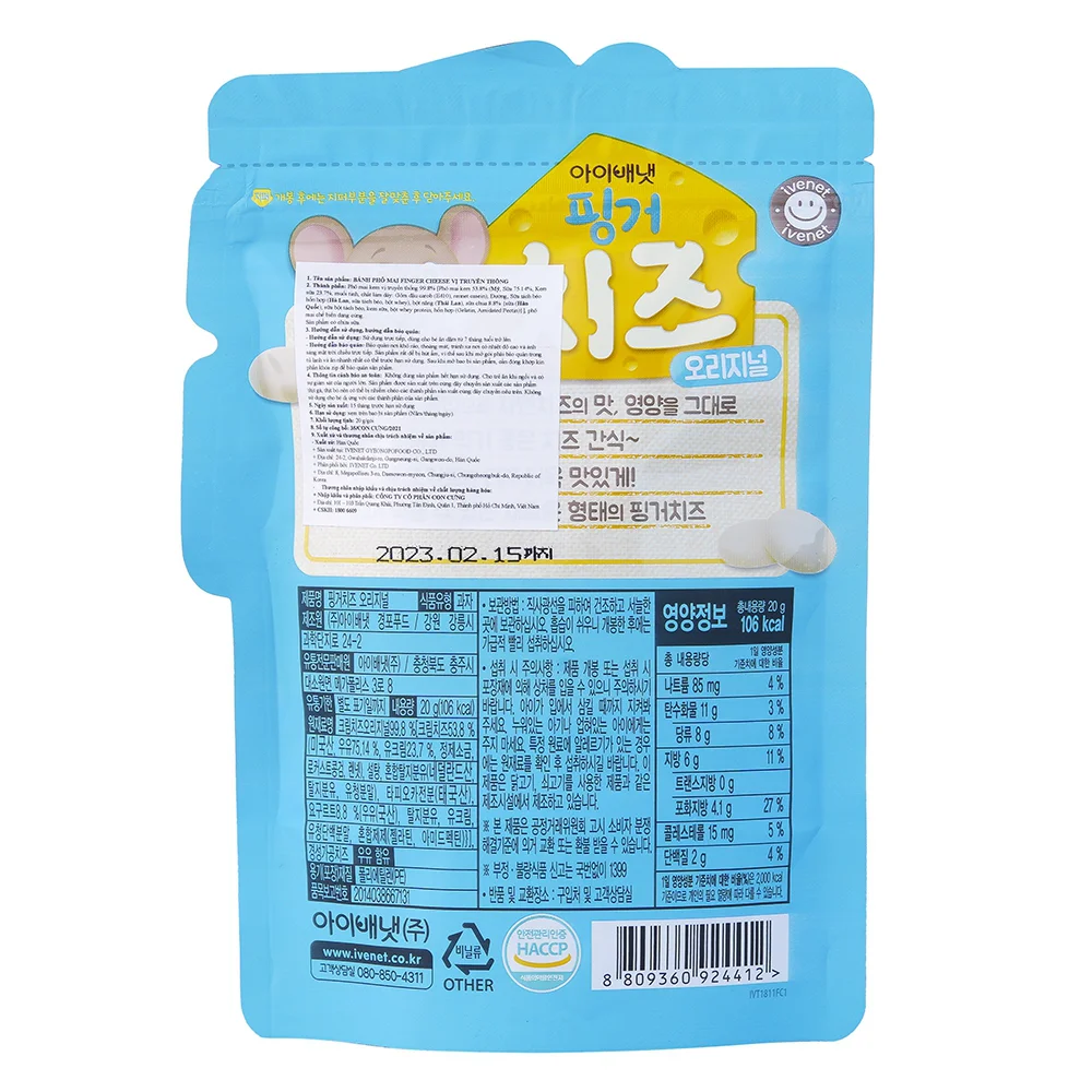 Bánh phô mai Finger Cheese Ivenet vị truyền thống