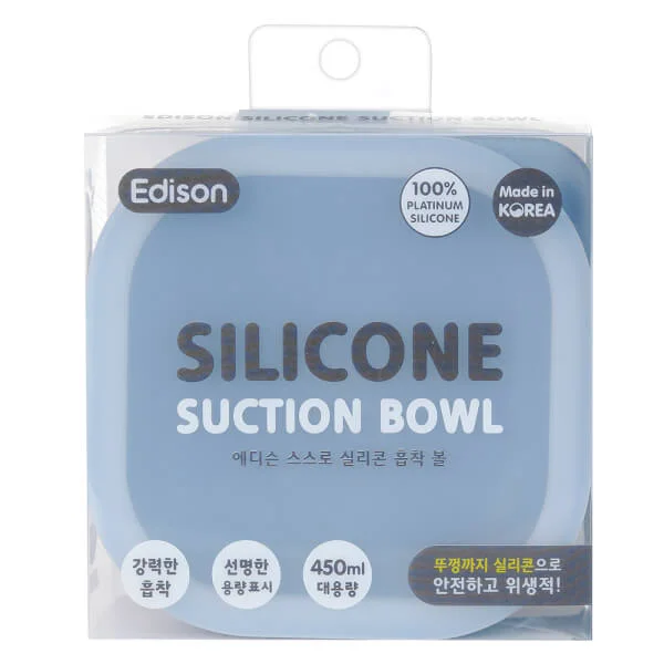Chén ăn dặm silicone chống trượt Edison (Xanh)