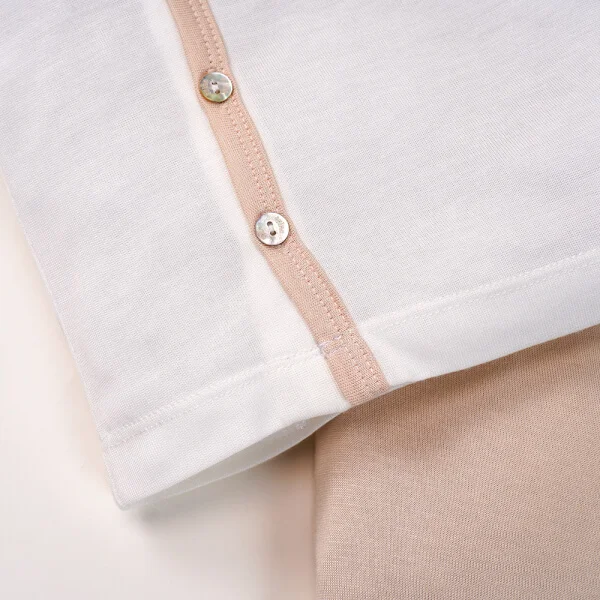 Bộ sơ sinh tính năng ngắn, vải lưới Animo I0322017 (0-12M,Beige)