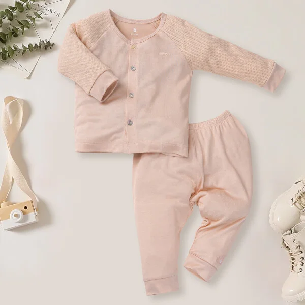 Bộ sơ sinh tính năng dài, vải lưới Animo I0322025 (0-12M,Beige)