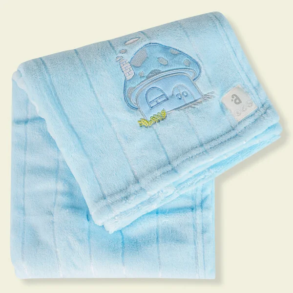 Chăn bông cho bé Animo hình nấm xanh  K126-6049