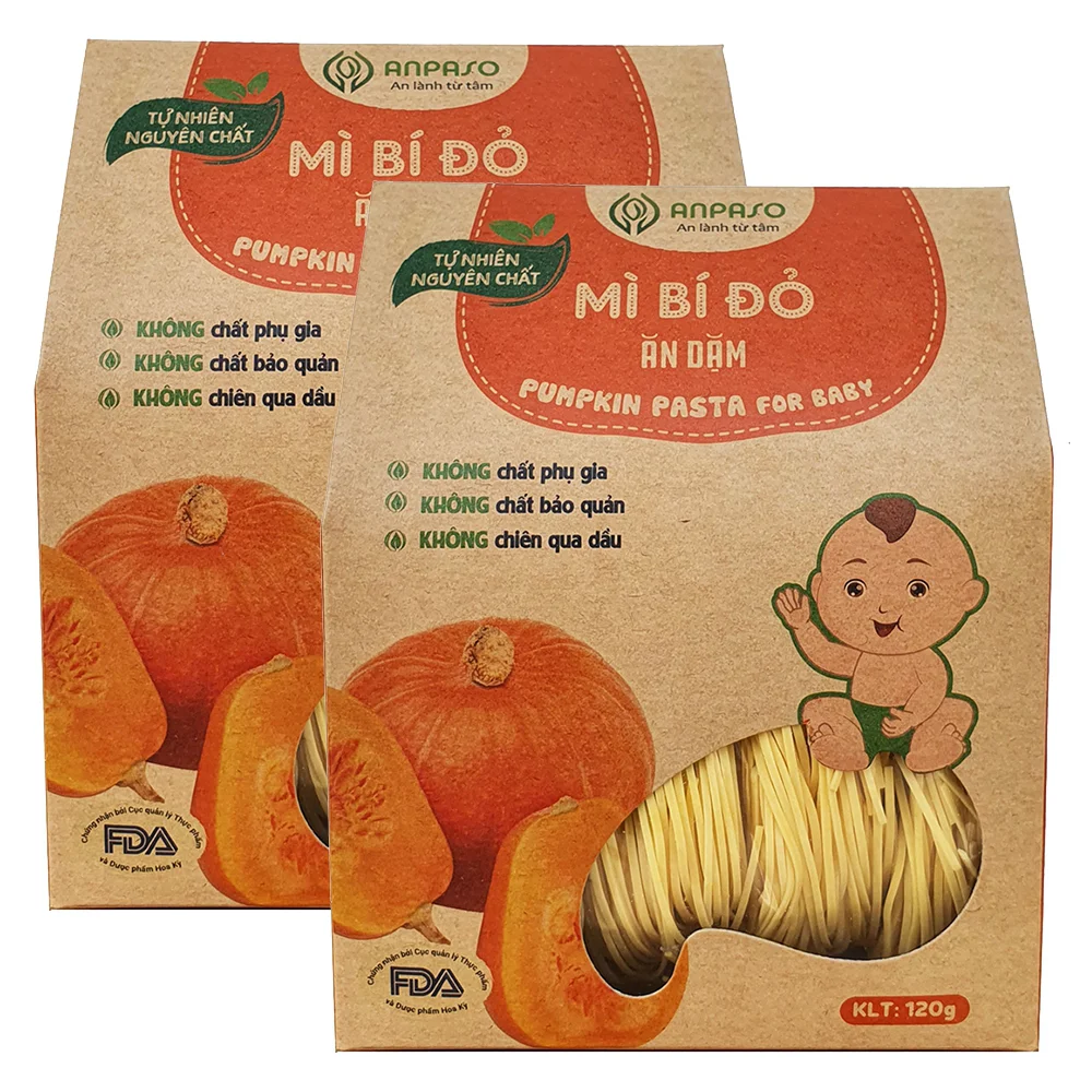 Combo 2 Mì bí đỏ ăn dặm cho bé Anpaso 120g