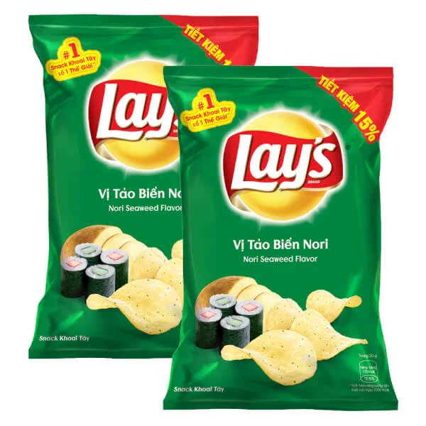 Combo 2 Lay Khoai Tây Tảo Nori