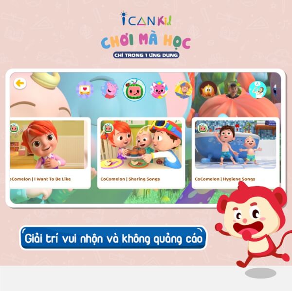 ICANKid - Ứng dụng "Chơi mà Học" cho bé từ 2-6 tuổi (Gói 2 năm)