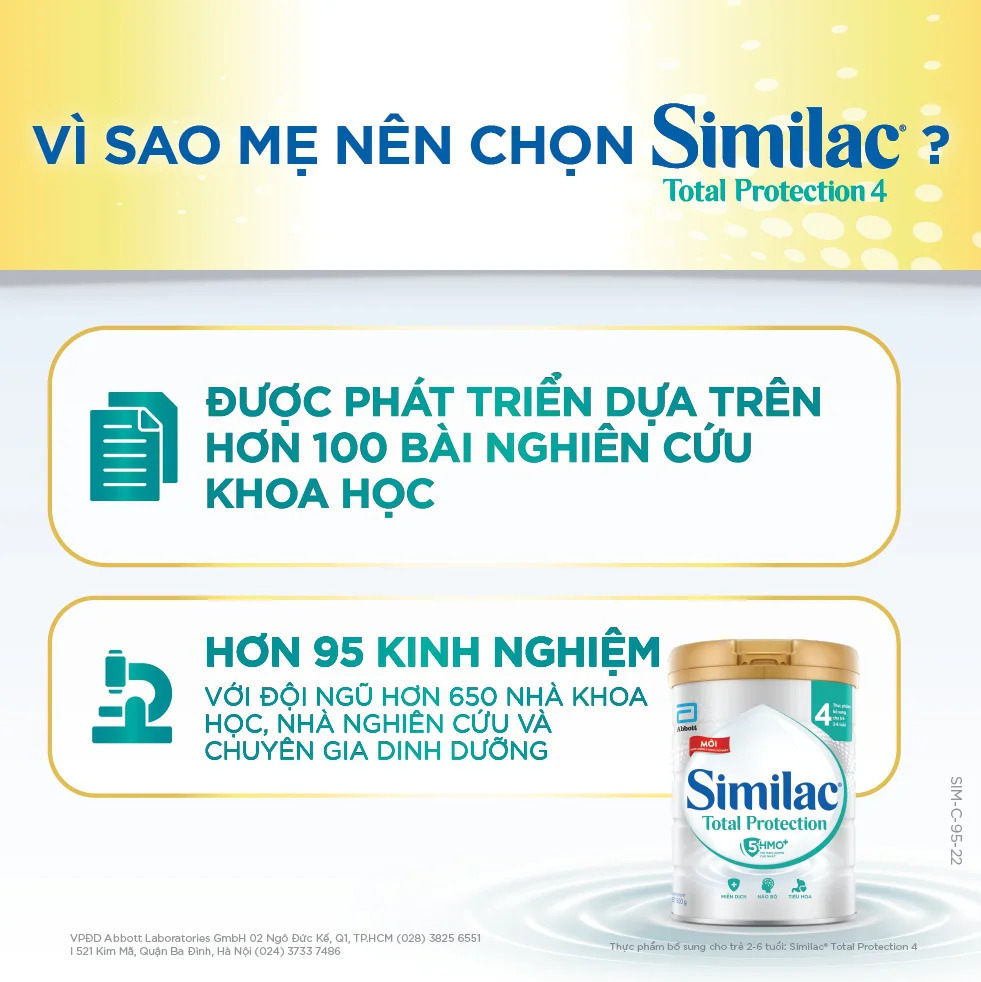 Combo 4 Sữa Similac Total Protection 4 900g (2 - 6 tuổi)