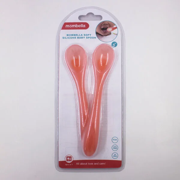 Bộ 2 muỗng silicone Mombella (Hồng)