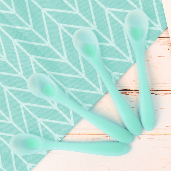 Bộ 2 muỗng silicone Mombella (Xanh)