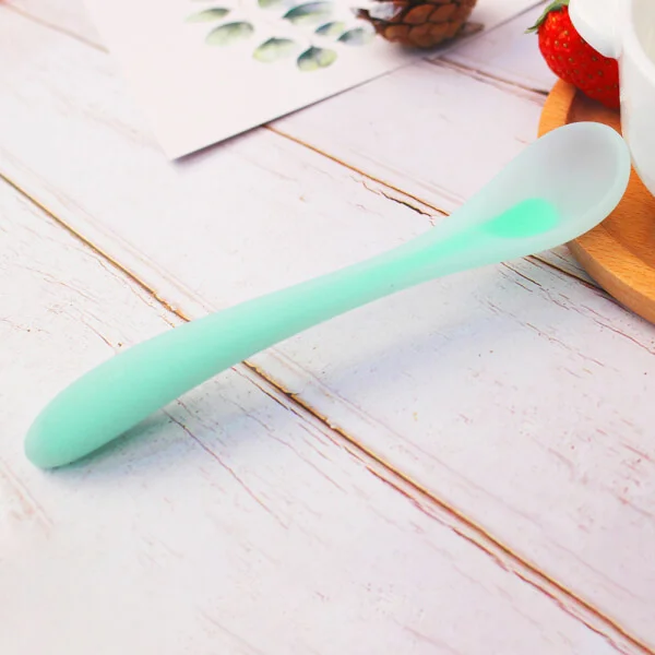Bộ 2 muỗng silicone Mombella (Xanh)