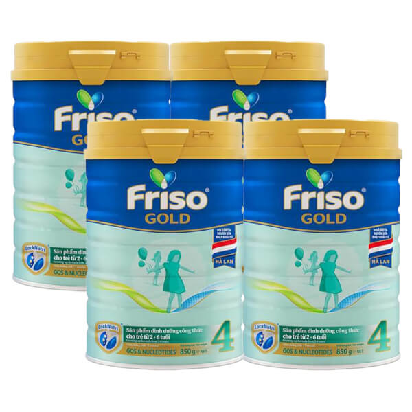 Combo 4 Sữa Friso Gold số 4 850g (2 - 6 tuổi)