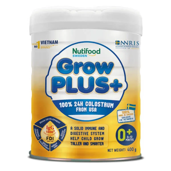 Sữa Nutifood GrowPLUS+ Sữa Non 400g (0 - 12 tháng)