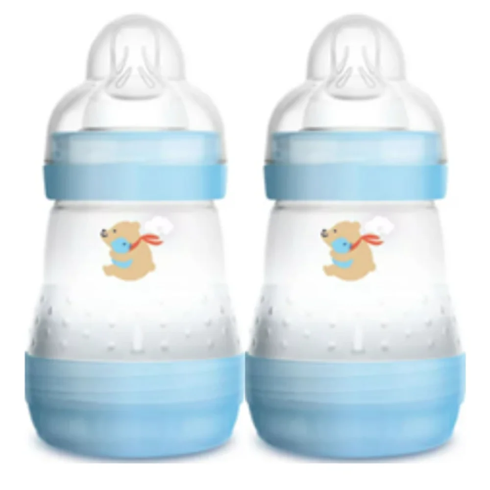 Combo 2 Bình sữa Mam Easy Start Anticolic (chống đầy hơi, 160ml, xanh dương)