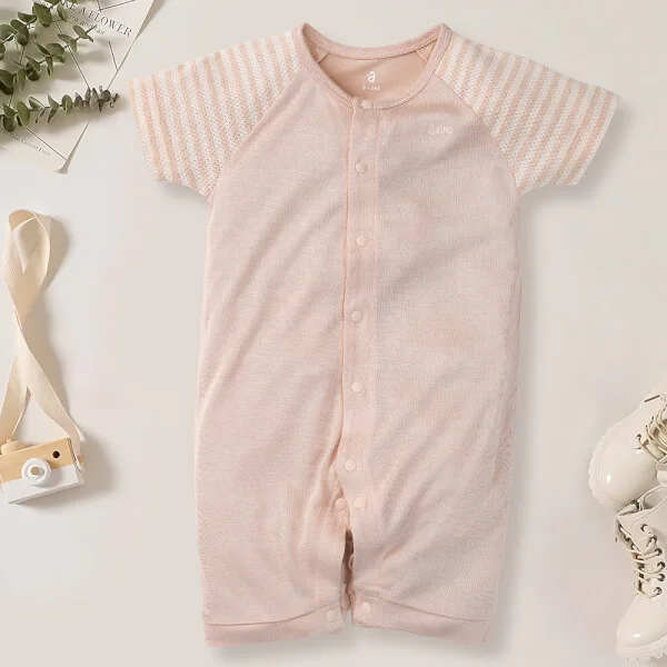 Bodysuit tính năng đùi, vải lưới Animo I0322032 (0-12M,Beige)