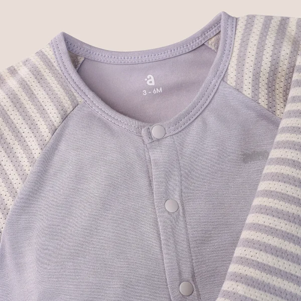 Bodysuit tính năng dài, vải lưới Animo I0322034 (0-12M,Xám)