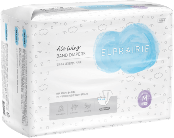 Bỉm tã dán Elprairie AW (M, 6-11kg, 30 miếng)