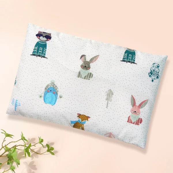 Gối nằm sơ sinh Animo B2203_HV018 (21x30cm,Trắng)