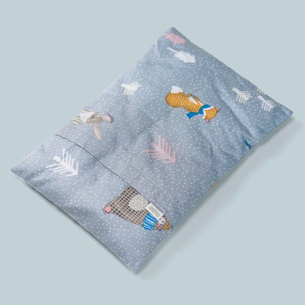 Gối nằm sơ sinh Animo B2203_HV017 (21x30cm,Xám)