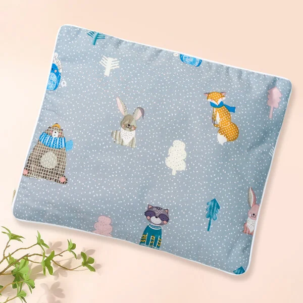 Gối nằm cho bé sợi bông siêu mịn Microfiber Animo B2203_HV015 (25x30cm,Xám)