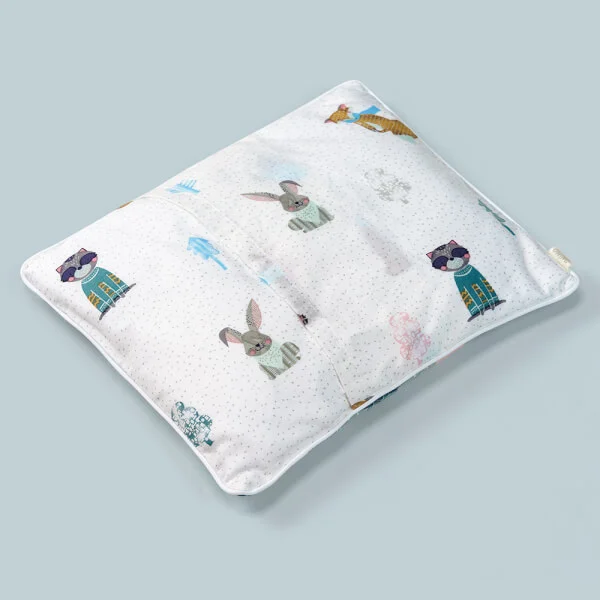 Gối nằm cho bé sợi bông siêu mịn Microfiber Animo B2203_HV015 (25x30cm,Xám)