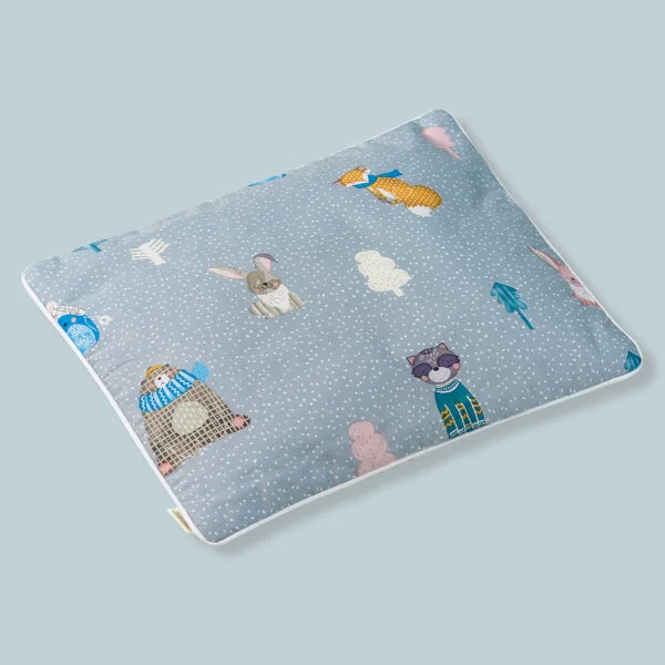 Gối nằm cho bé sợi bông siêu mịn Microfiber Animo B2203_HV015 (25x30cm,Xám)