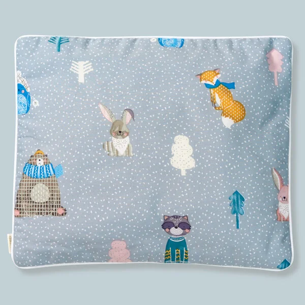 Gối nằm cho bé sợi bông siêu mịn Microfiber Animo B2203_HV015 (25x30cm,Xám)