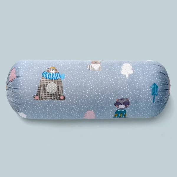 Gối ôm nhỏ cho bé Animo B2203_HV012 (17x38cm,Xám)