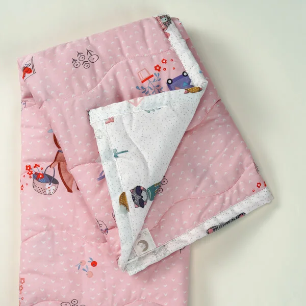 Bộ 3 món chăn, gối nằm, gối ôm cao cấp Animo B2203_HV006 (Hồng)