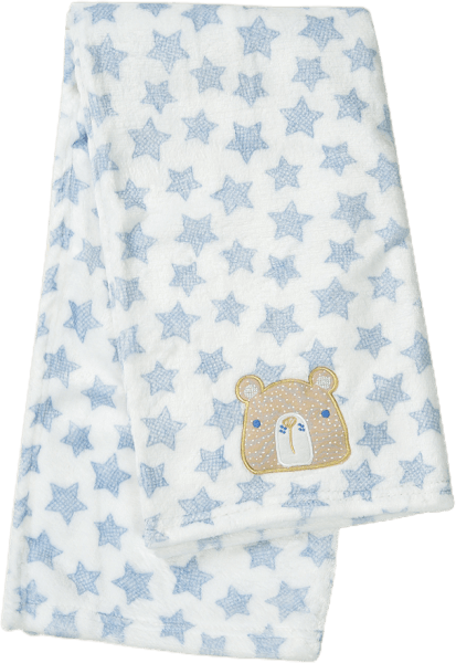 Chăn bông cho bé hình gấu nâu Animo B2203_NK002 (75x100cm,Xanh)