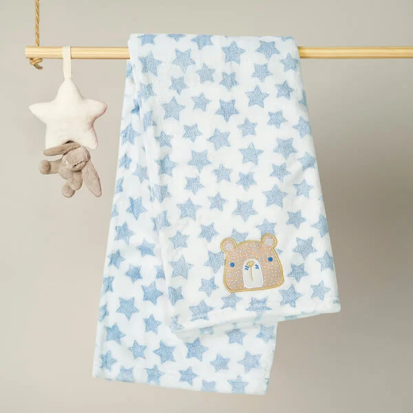 Chăn bông cho bé hình gấu nâu Animo B2203_NK002 (75x100cm,Xanh)