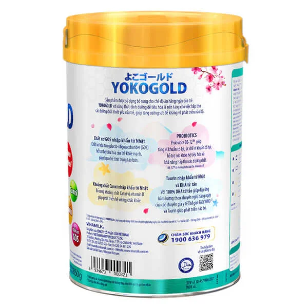 Combo 6 Sữa Vinamilk Yoko Gold 3 850g (2-6 tuổi)