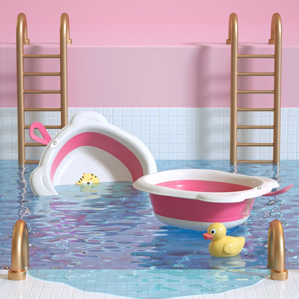 Chậu rửa mặt gấp gọn cho bé Animo (Hồng) (giao mẫu ngẫu nhiên)