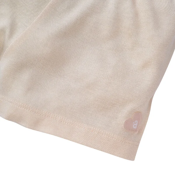 Bộ sơ sinh tính năng ngắn, vải lưới Animo (0-12M,Beige)