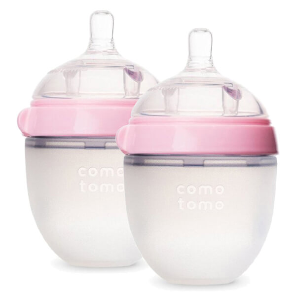 Combo 2 Bình sữa silicone Comotomo 150ml - Hồng