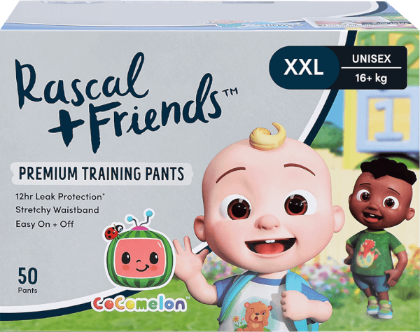 Combo 2 Thùng Tã quần Rascal + Friend Cocomelon (XXL,>16, 50 miếng)