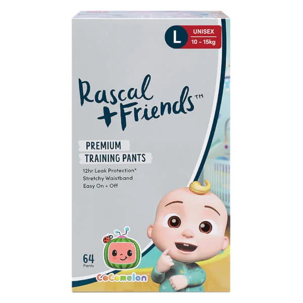 Combo 3 Thùng Tã quần Rascal Friend Cocomelon (L,10-15kg, 64 miếng)
