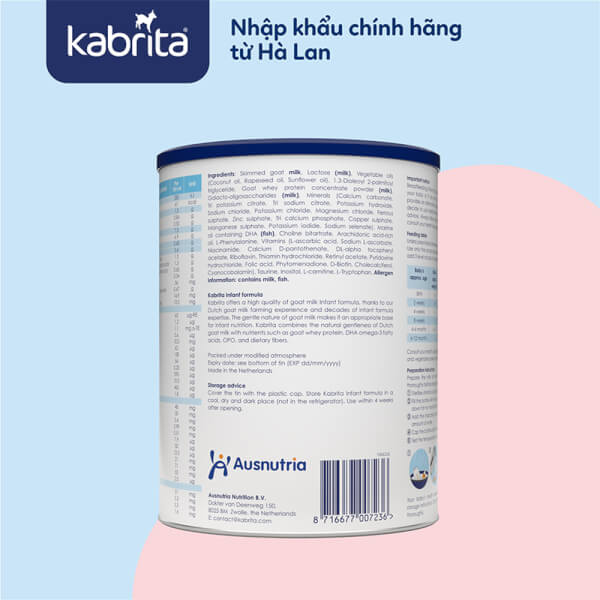 Sữa dê Kabrita Số 1 800g (0-12 tháng)