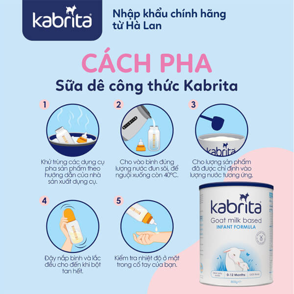 Sữa dê Kabrita Số 1 800g (0-12 tháng)