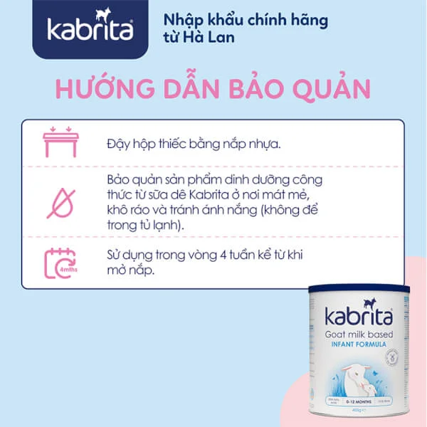 Sữa dê Kabrita Số 1 400g (0-12 tháng)