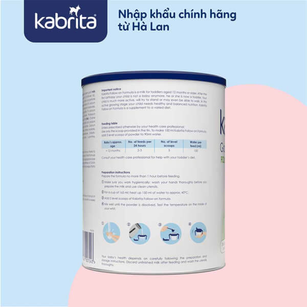 Sữa dê Kabrita Số 2 800g (1-2 tuổi)