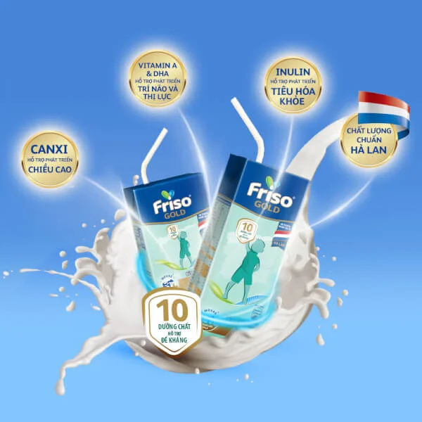 Thùng sữa Friso Gold 110ml - Lốc 4 hộp (từ 1 tuổi) (12 lốc)