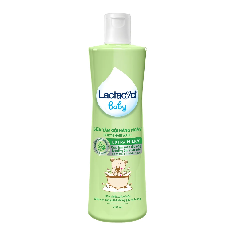 Sữa tắm gội Lactacyd Baby Extra Milky 250ml (Giao mẫu ngẫu nhiên)
