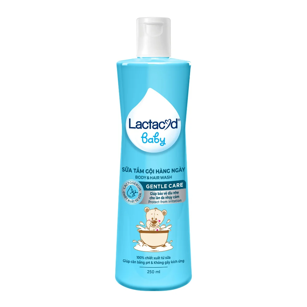 Sữa tắm gội Lactacyd Baby Gentle Care 250ml (Giao mẫu ngẫu nhiên)