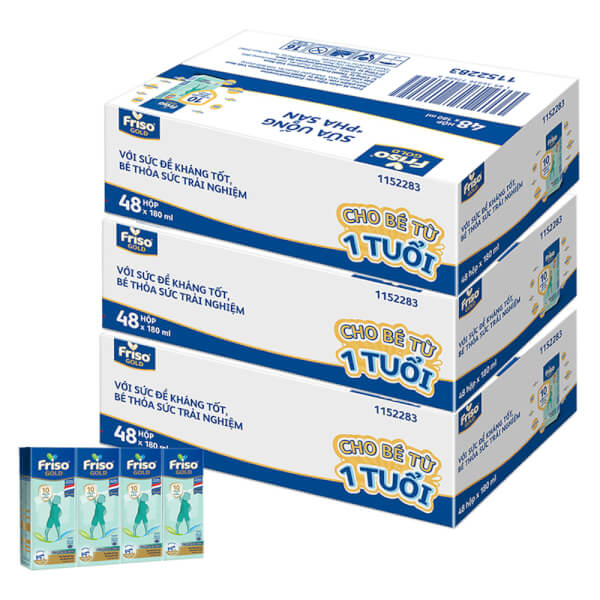 Combo 3 thùng Sữa uống dinh dưỡng Friso Gold dành cho trẻ 1 tuổi trở lên - Lốc 4 hộp - 12 lốc/thùng