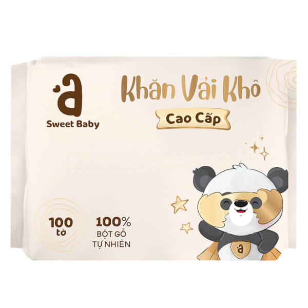 Khăn vải khô cao cấp Animo - 100 tờ